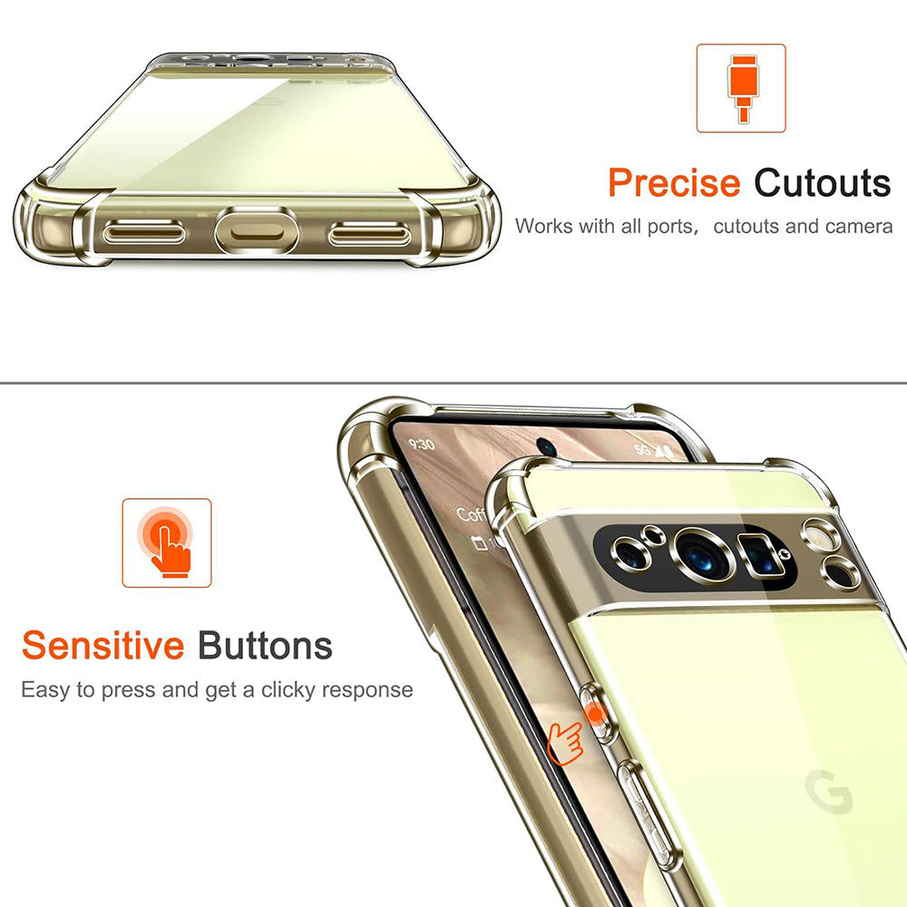 Husa pentru Google Pixel 8 Pro, Techsuit, Shockproof Clear, Transparenta