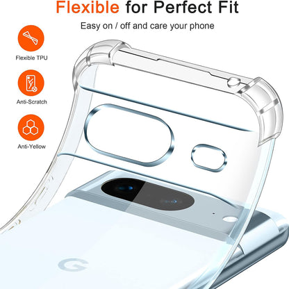 Husa pentru Google Pixel 8a, Techsuit, Shockproof Clear, Transparenta