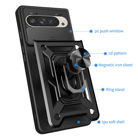 Husa pentru Google Pixel 9 / 9 Pro, Techsuit, CamShield, Roz