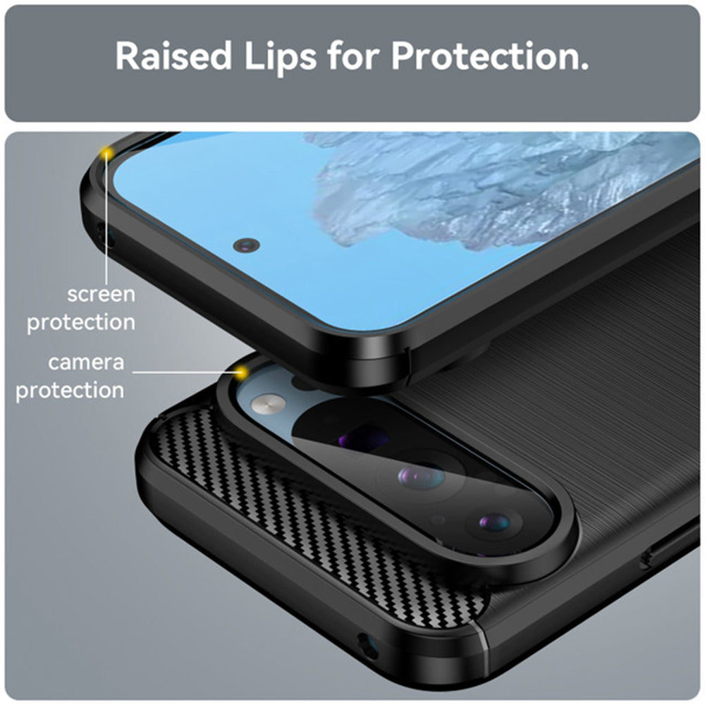 Husa pentru Google Pixel 9 / 9 Pro, Techsuit, Carbon, Neagra
