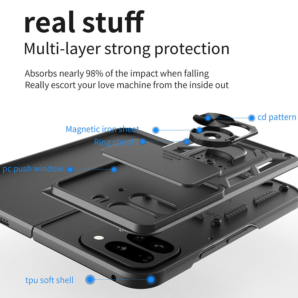 Husa pentru Google Pixel 9 Pro Fold, Techsuit, CamShield, Roz