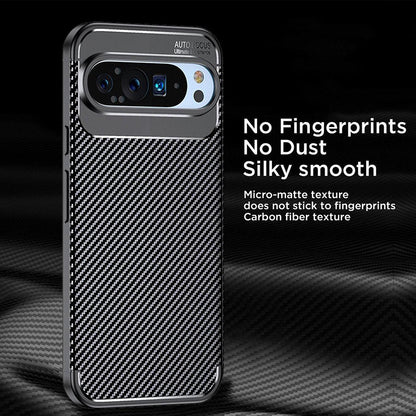 Husa pentru Google Pixel 9 Pro, Techsuit, CarbonFiber, Neagra