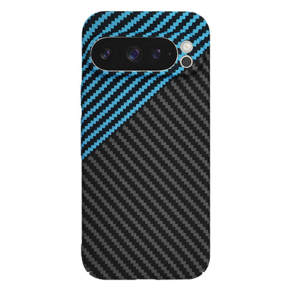 Husa pentru Google Pixel 9 Pro, Techsuit, Carbonite FiberShell, Neagra Bleu