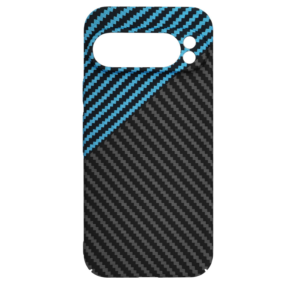 Husa pentru Google Pixel 9 Pro, Techsuit, Carbonite FiberShell, Neagra Bleu