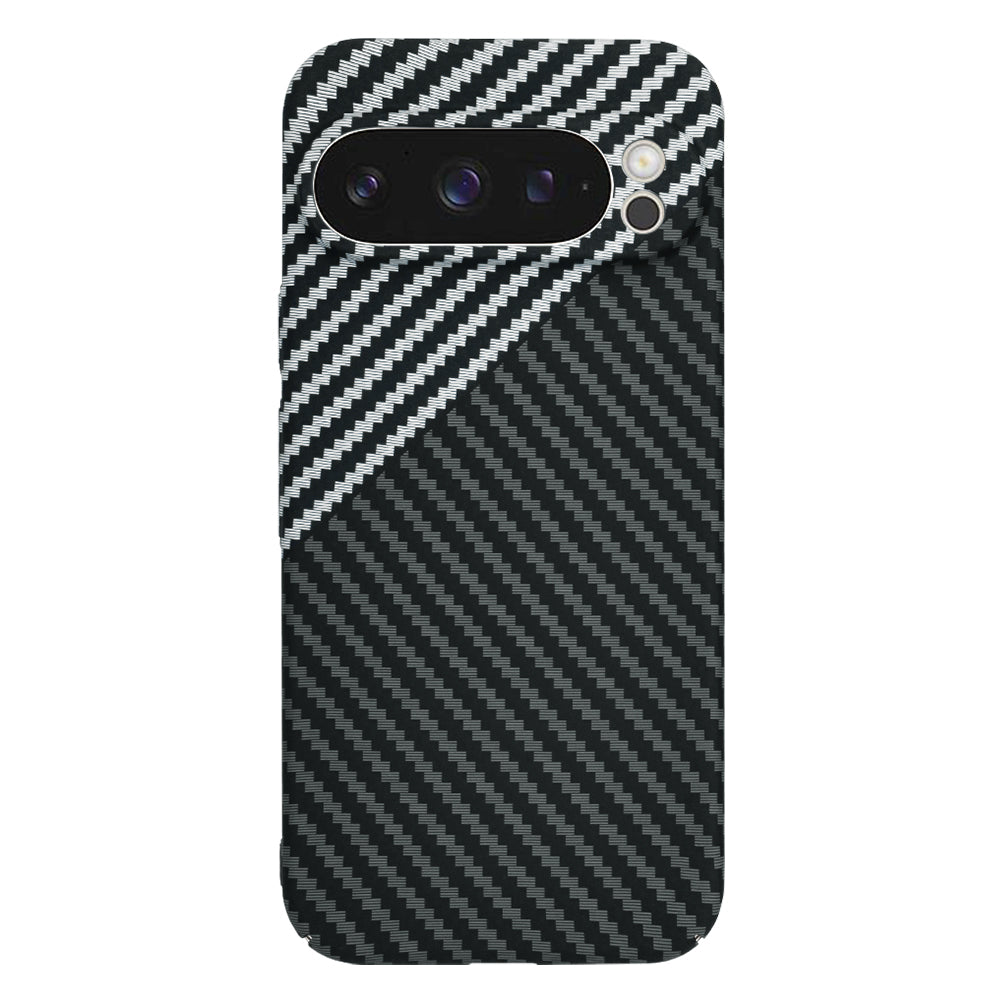 Husa pentru Google Pixel 9 Pro, Techsuit, Carbonite FiberShell, Neagra Gri