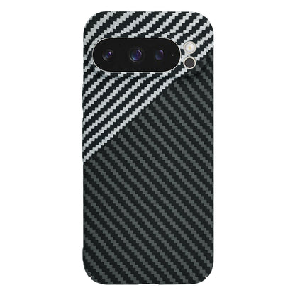 Husa pentru Google Pixel 9 Pro, Techsuit, Carbonite FiberShell, Neagra Gri