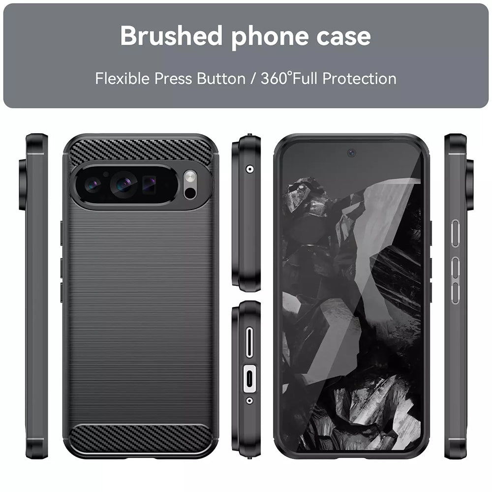 Husa pentru Google Pixel 9 Pro XL, Techsuit, Carbon, Albastra