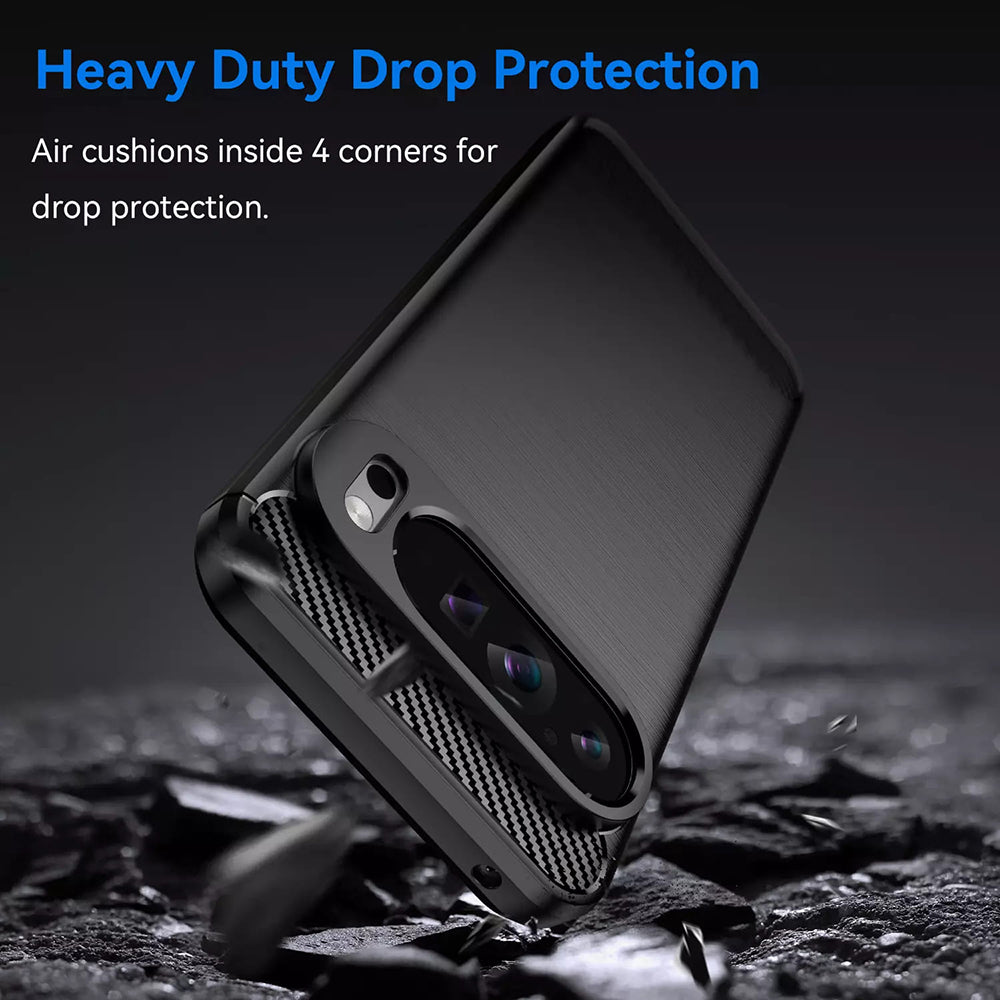 Husa pentru Google Pixel 9 Pro XL, Techsuit, Carbon, Albastra