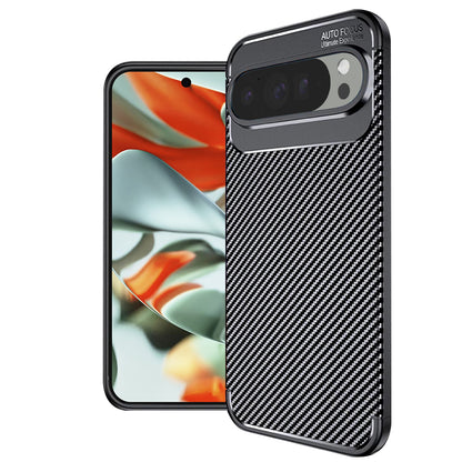 Husa pentru Google Pixel 9 Pro XL, Techsuit, CarbonFiber, Neagra
