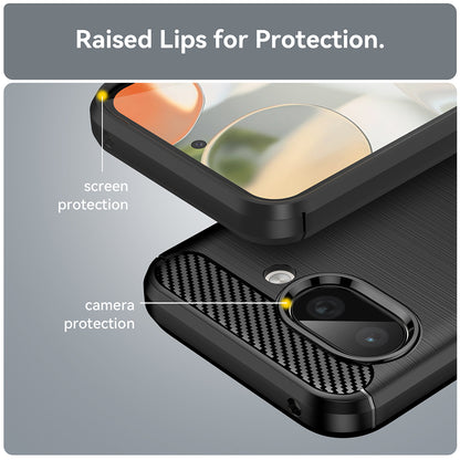Husa pentru Google Pixel 9a, Techsuit, Carbon, Albastra