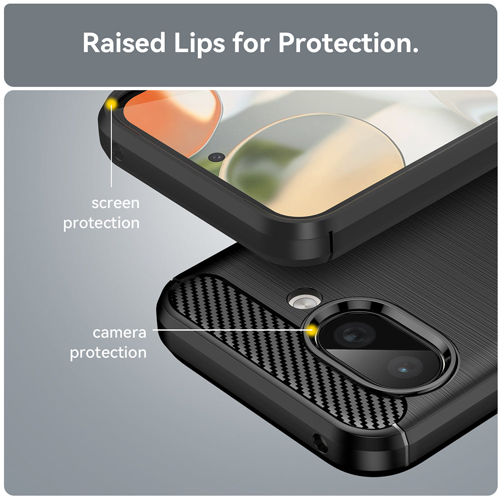 Husa pentru Google Pixel 9a, Techsuit, Carbon, Neagra