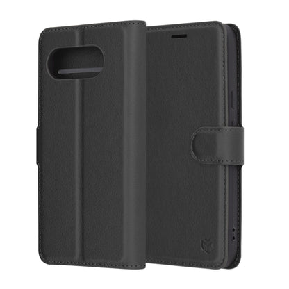Husa pentru Google Pixel 9a, Techsuit, Leather Folio, Neagra