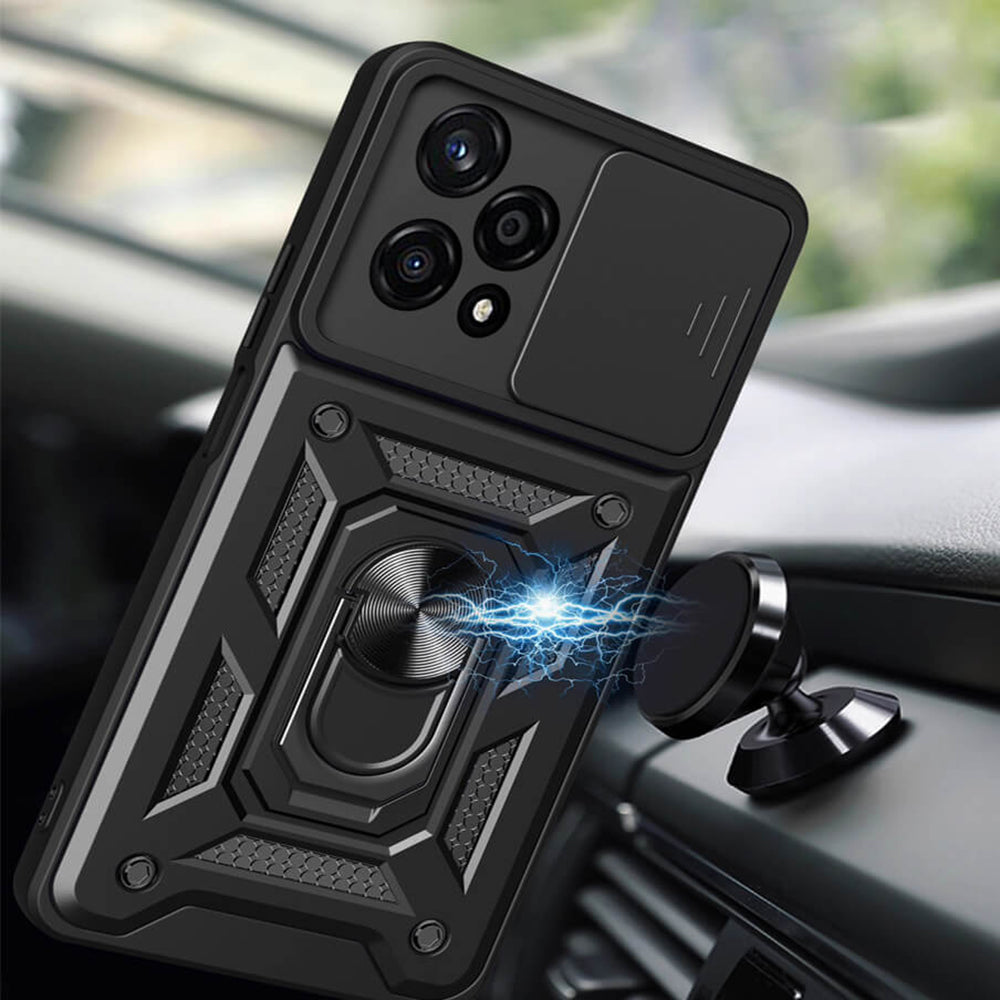 Husa pentru Honor 200, Techsuit, CamShield, Neagra