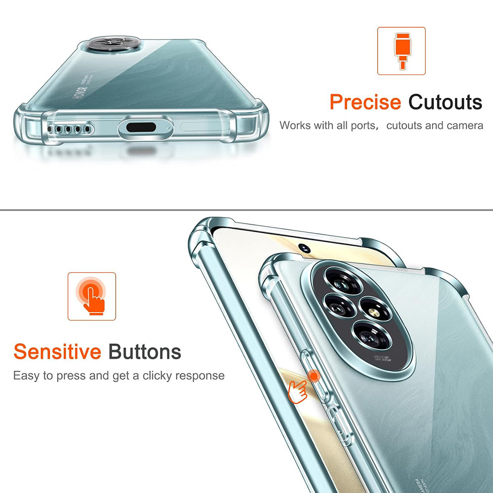 Husa pentru Honor 200, Techsuit, Shockproof Clear, Transparenta