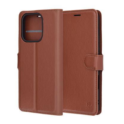 Husa pentru Honor 400 Lite, Techsuit, Leather Folio, Maro