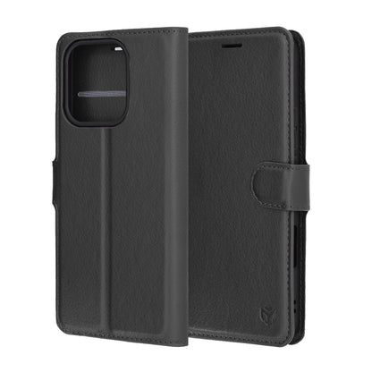 Husa pentru Honor 400 Lite, Techsuit, Leather Folio, Neagra