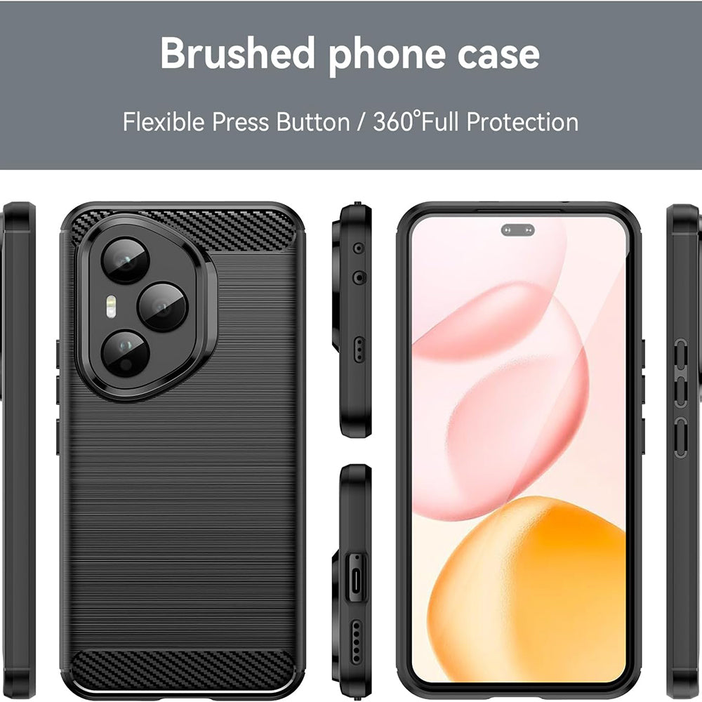 Husa pentru Honor 400 Pro, Techsuit, Carbon, Neagra