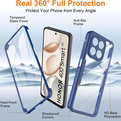 Husa pentru Honor 400 Smart 4G / X7d 4G / 400 Smart 5G, Techsuit, ColorVerse 360, Albastra