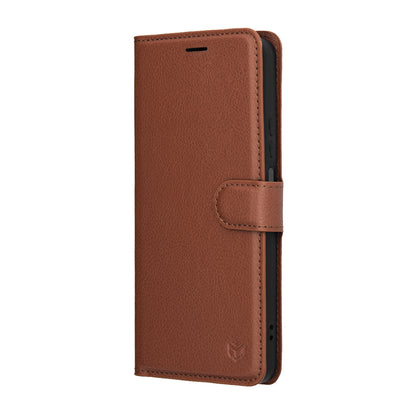 Husa pentru Honor 400 Smart 4G / X7d 4G / 400 Smart 5G, Techsuit, Leather Folio, Maro