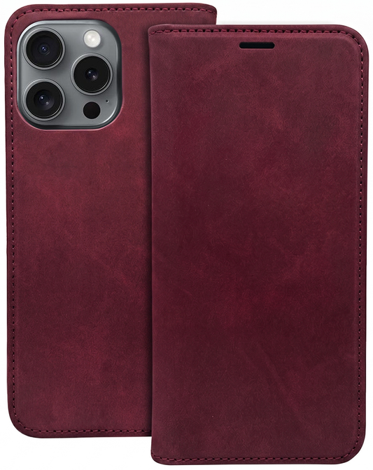 Husa pentru Honor 600 Lite, OEM, Smart Suede, Visinie
