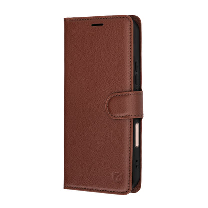 Husa pentru Honor 600 Lite, Techsuit, Leather Folio, Maro