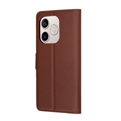 Husa pentru Honor 600 Lite, Techsuit, Leather Folio, Maro