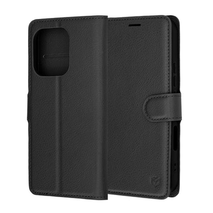 Husa pentru Honor 600 Lite, Techsuit, Leather Folio, Neagra