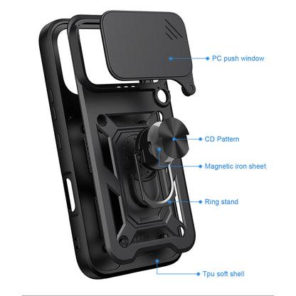 Husa pentru Honor 600 Pro / 600, Techsuit, CamShield, Albastra