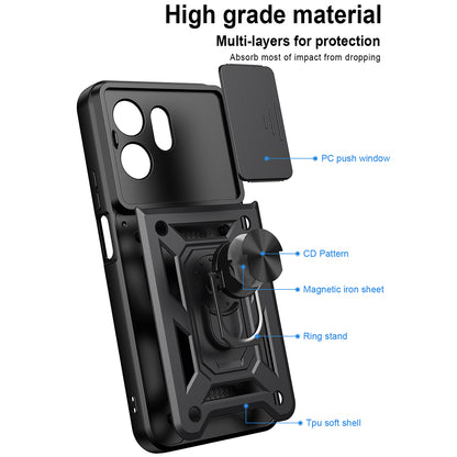Husa pentru Honor 600 Smart, Techsuit, CamShield, Albastra