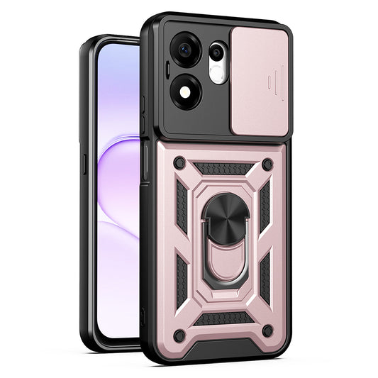 Husa pentru Honor 600 Smart, Techsuit, CamShield, Roz Aurie