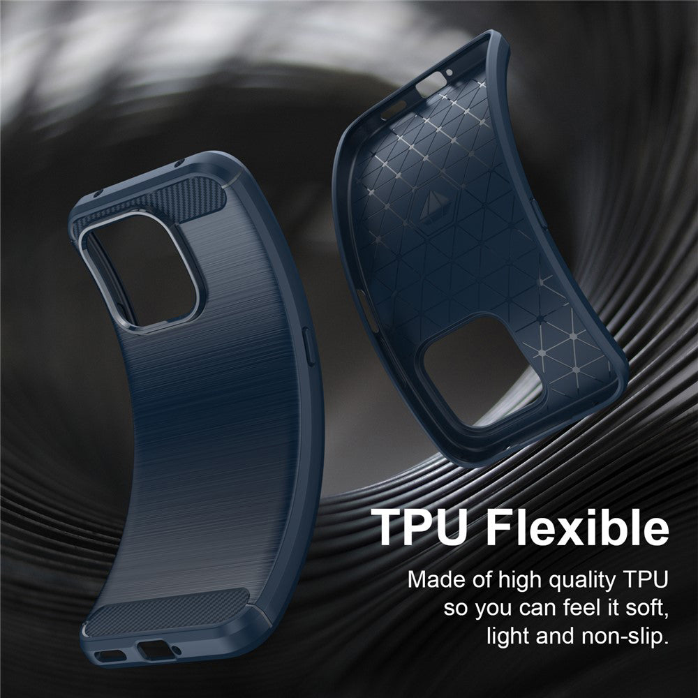 Husa pentru Honor 600 Smart, Techsuit, Carbon, Albastra