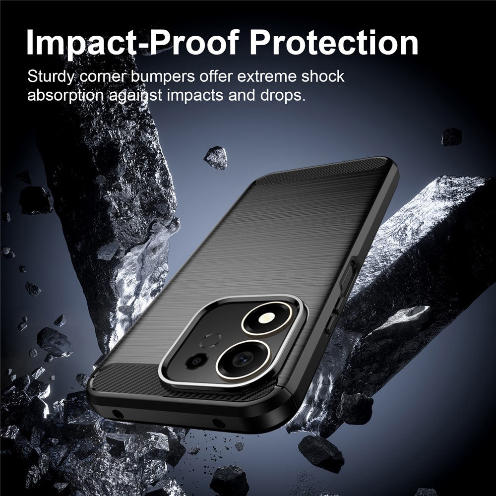 Husa pentru Honor 600 Smart, Techsuit, Carbon, Neagra