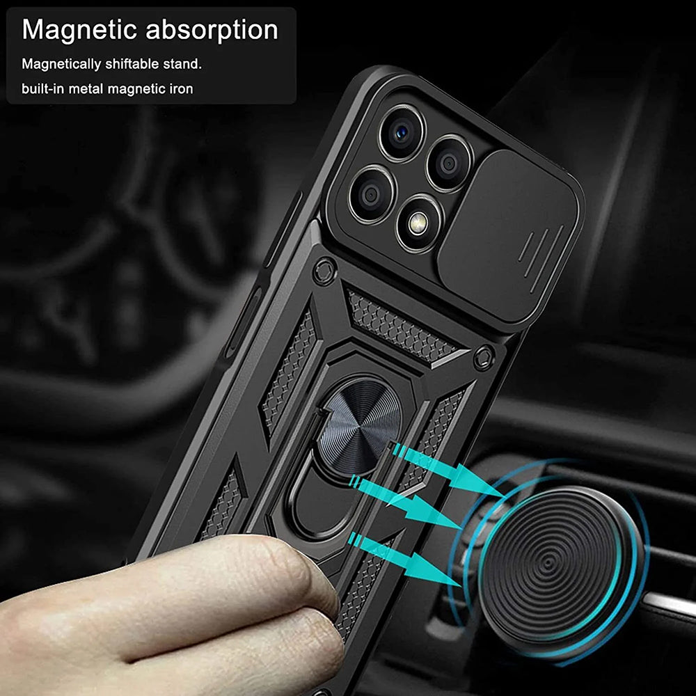 Husa pentru Honor 70 Lite / X6 / X8 5G, Techsuit, CamShield, Neagra