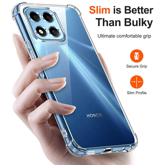 Husa pentru Honor 70 Lite / X6 / X8 5G, Techsuit, Shockproof Clear, Transparenta