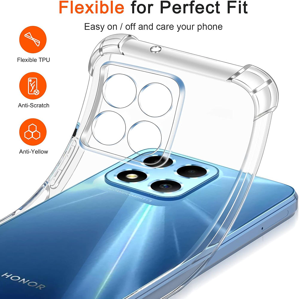Husa pentru Honor 70 Lite / X6 / X8 5G, Techsuit, Shockproof Clear, Transparenta