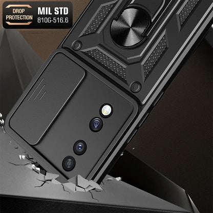 Husa pentru Honor 70, Techsuit, CamShield, Neagra