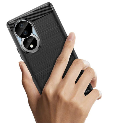 Husa pentru Honor 90 / 80, Techsuit, Carbon, Neagra