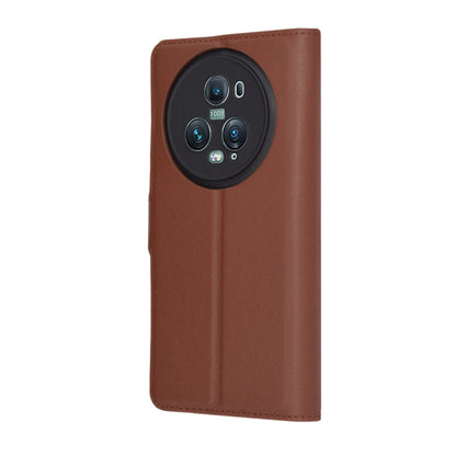 Husa pentru Honor Magic5 Pro, Techsuit, Leather Folio, Maro