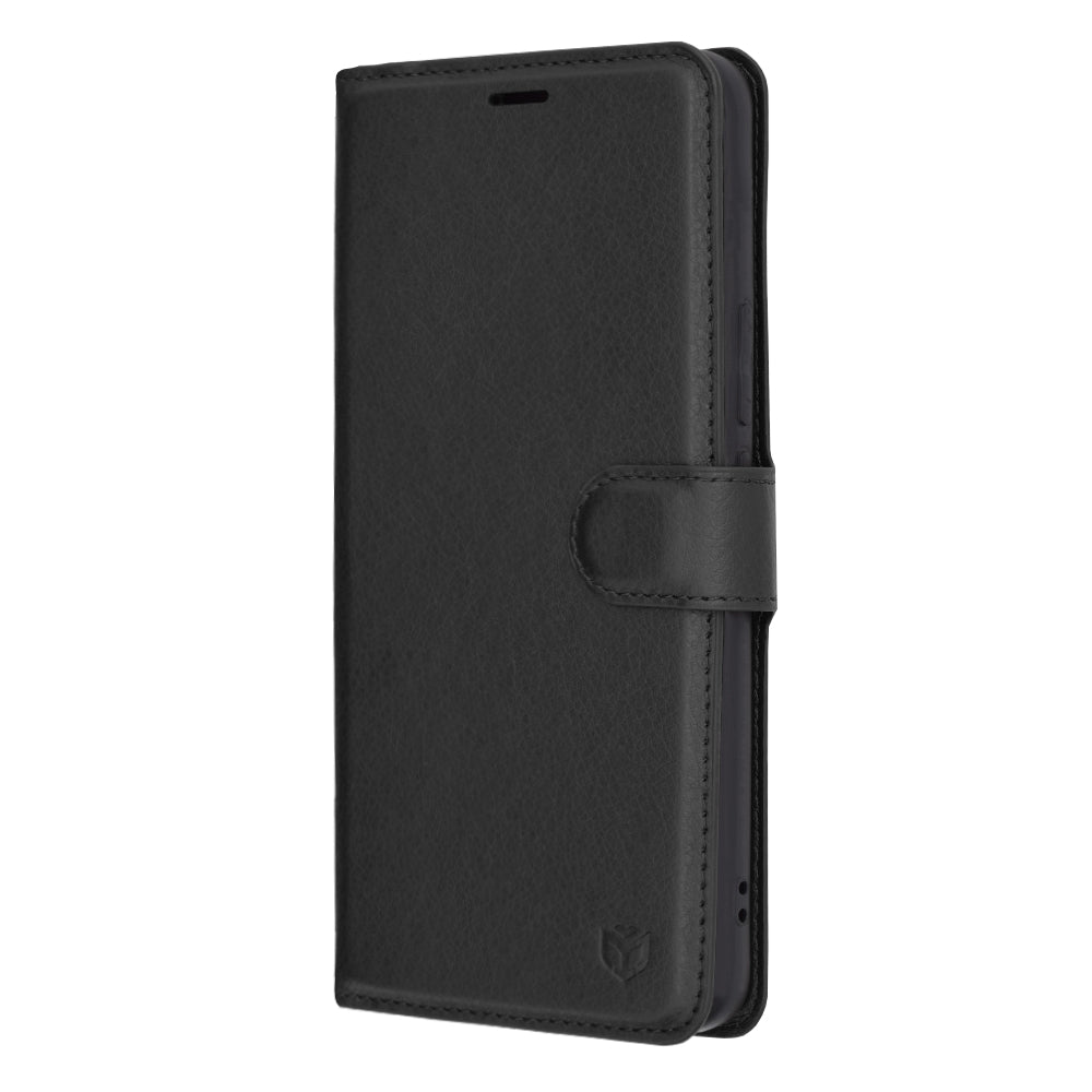 Husa pentru Honor Magic5 Pro, Techsuit, Leather Folio, Neagra