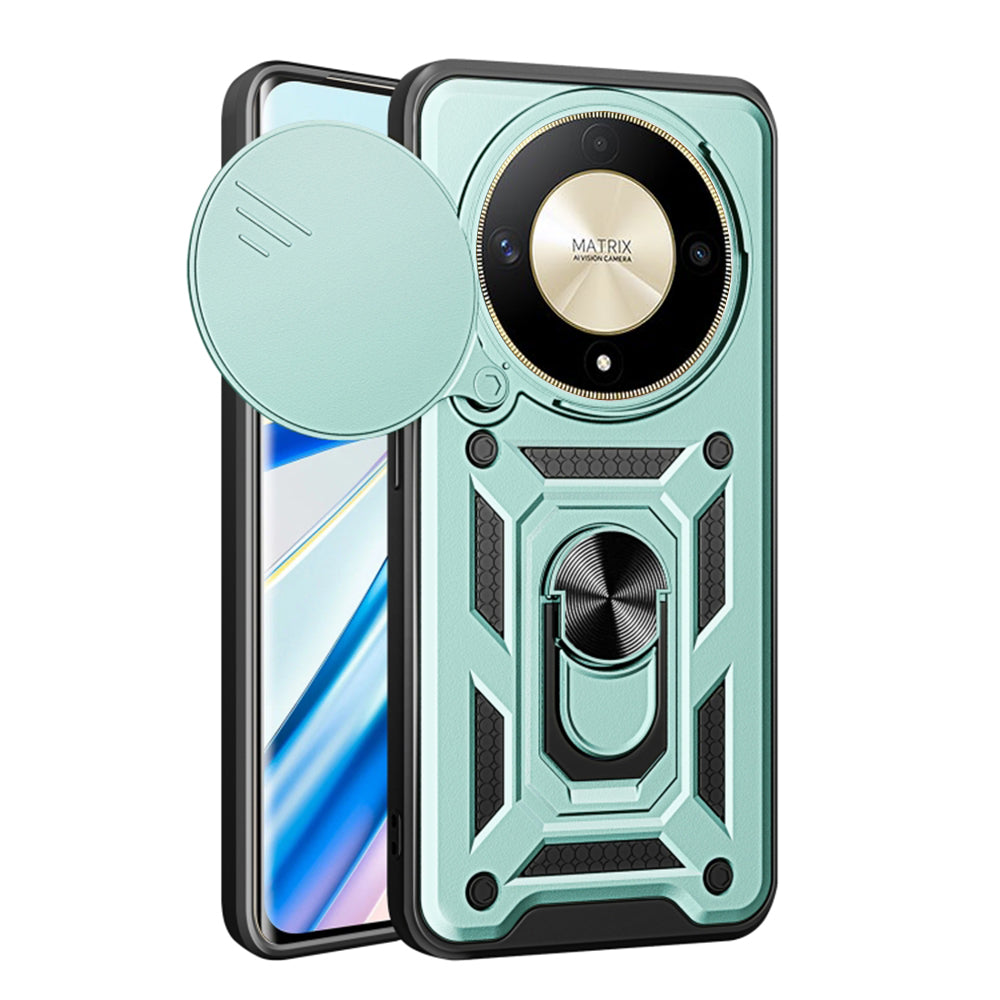 Husa pentru Honor Magic6 Lite, Techsuit, CamShield, Verde