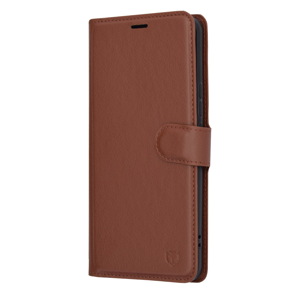 Husa pentru Honor Magic6 Pro, Techsuit, Leather Folio, Maro