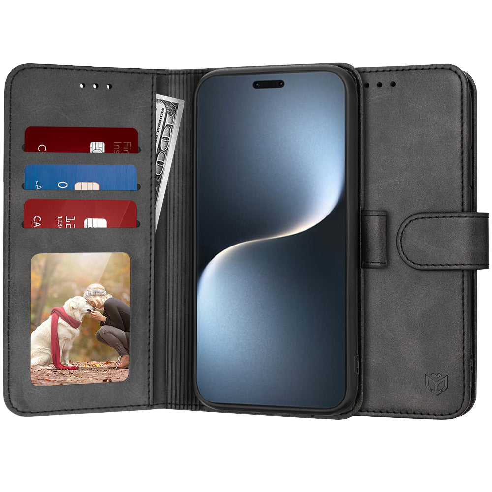 Husa pentru Honor Magic7 Pro, Techsuit, Diary Book, Neagra
