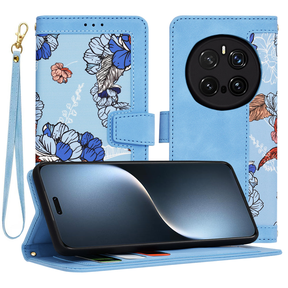 Husa pentru Honor Magic7 Pro, Techsuit, FlipCraft, Bleu