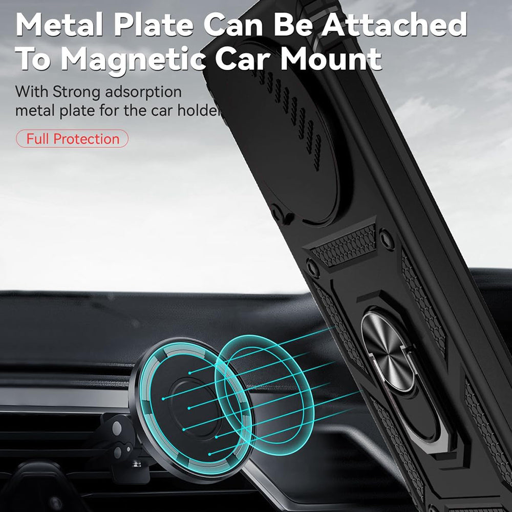 Husa pentru Honor Magic8 Lite, Techsuit, CamShield, Neagra