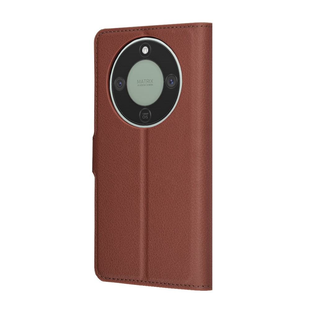 Husa pentru Honor Magic8 Lite, Techsuit, Leather Folio, Maro