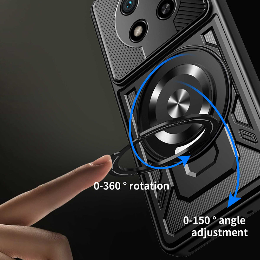 Husa pentru Honor Magic8 Lite, Techsuit, RuggedCam, Neagra