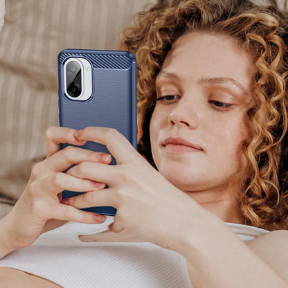 Husa pentru Honor X5c Plus, Techsuit, Carbon, Albastra