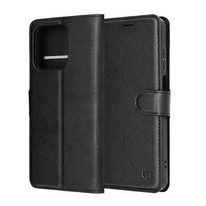 Husa pentru Honor X5c Plus, Techsuit, Leather Folio, Neagra