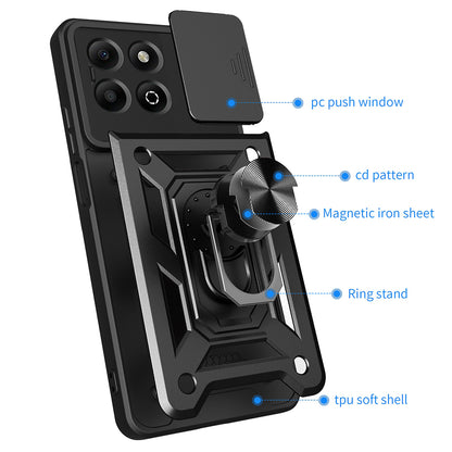 Husa pentru Honor X6b, Techsuit, CamShield, Neagra