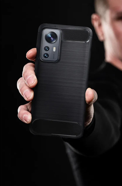 Husa pentru Honor X8c, OEM, Carbon, Neagra